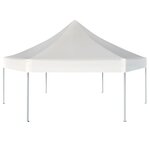 vidaXL Chapiteau hexagonal pliable Blanc crème 3 6x3 1 m