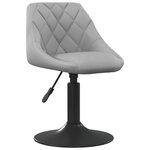 vidaXL Chaises pivotantes à manger lot de 4 gris clair velours