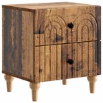 vidaXL Cabinet de chevet 2 Pièces Bois ancien 43 x 34 5 x 48 cm