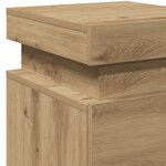 vidaXL Table de chevet avec LED chêne artisanal bois d'ingénierie