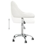 vidaXL Chaises pivotantes à manger lot de 2 blanc similicuir