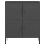 vidaXL Armoire de rangement Anthracite 80x35x101 5 cm Acier