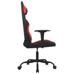vidaXL Chaise de jeu Noir et rouge Tissu