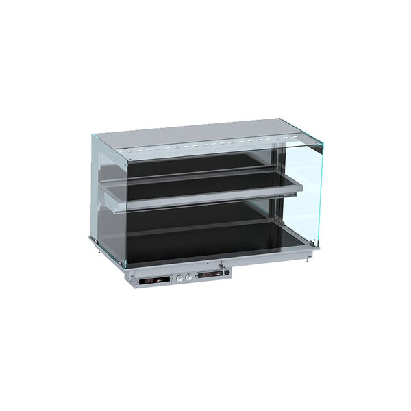 Vitrine chaude drop-in murale plaque vitrocéramique noire - 3 à 5 x gn 1/1 - combisteel -  - acier inoxydable4 x gn 1/1 1765x720x92