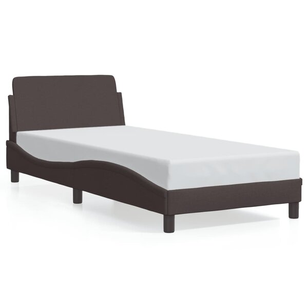 vidaXL Cadre de lit sans matelas marron foncé 90x200 cm tissu