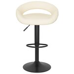 vidaXL Tabourets de bar lot de 2 crème velours
