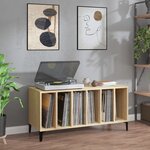 vidaXL Armoire à disques chêne sonoma 100x38x48 cm bois d'ingénierie