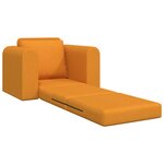 vidaXL Canapé Lit au Sol 2-en-1 Jaune Foncé 98x71x83 cm Tissu