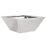 vidaXL Pot en métal Acier inoxydable 35 x 35 x 15 cm Pot en métal Carré