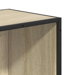 vidaXL Bibliothèque chêne sonoma 97 5x33x107 5cm bois ingénierie métal