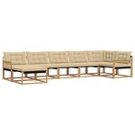 vidaXL Ensemble de canapés d'extérieur 7 pc Blanc et Beige