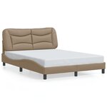 vidaXL Cadre de lit sans matelas cappuccino 140x190 cm similicuir