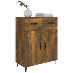 vidaXL Buffet chêne fumé 69 5x34x90 cm bois d'ingénierie