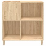 vidaXL Armoire à disques chêne sonoma 84 5x38x89 cm bois d'ingénierie