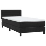 vidaXL Sommier à lattes de lit avec matelas noir 80x210 cm velours