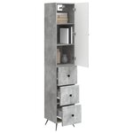vidaXL Ensemble de Meubles 2 Pièces Gris béton 34 5 x 34 5 x 90 cm