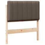 vidaXL Tête de lit capitonnée Marron et Taupe 75 cm Pin massif