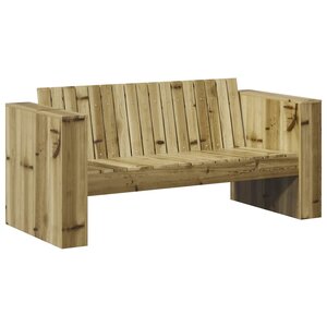 vidaXL Canapé de jardin Vert 134 x 60 x 62 cm Bois de pin massif