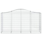 vidaXL Paniers à gabions arqués 40 Pièces 200x50x100/120 cm fer galvanisé