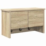 vidaXL Porte-manteau mural avec étagère Chêne sonoma 50 x 20 x 30 cm