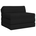 vidaXL Canapé-lit pliable Noir 200 x 70 x 10 cm Tissu