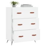 vidaXL Commode blanc 69 5 x 34 x 90 cm bois d'ingénierie
