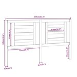 vidaXL Tête de lit Marron miel 156x4x100 cm Bois de pin massif