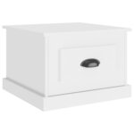 vidaXL Table basse blanc 50x50x35 cm bois d'ingénierie