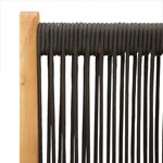 vidaXL Ensemble à Manger de jardin 7Pièces noir polypropylène bois massif