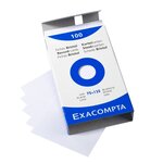 Boite de 100 fiches bristol 75 x 125 mm - blanc quadrillé 5x5 (paquet 100 feuilles)