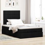 vidaXL Cadre de lit ottoman avec matelas noir 120x200cm tissu