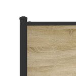 vidaXL Cadre de lit en métal sans matelas chêne sonoma 120x200 cm