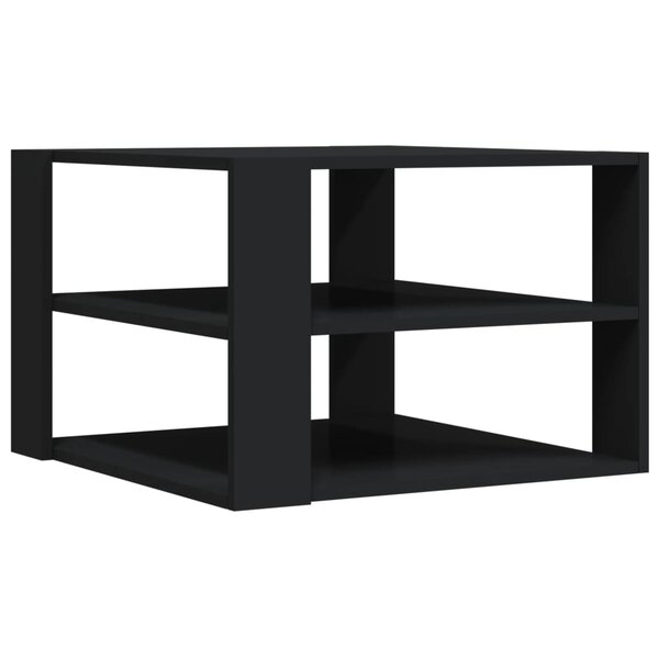vidaXL Table basse noir 59 5x59 5x40 cm bois d'ingénierie