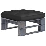vidaXL Pouf palette de jardin Bois de pin imprégné de gris