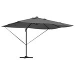 vidaXL Parasol Roma à Bras Déporté Anthracite et noir