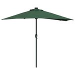 vidaXL Parasol de jardin Vert 294 x 150 x 223 cm tissu