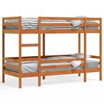 vidaXL Lit superposé sans matelas cire marron 90x190 cm pin massif