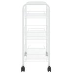 vidaXL Chariot de cuisine à 3 niveaux Blanc 46x26x64 cm Fer
