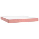 vidaXL Sommier à lattes de lit et matelas LED Rose 160x200 cm Velours