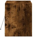 vidaXL Meuble TV mural avec lumières LED chêne fumé 80x31x35 cm