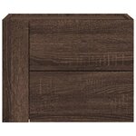 vidaXL Table de chevet murale chêne marron 45x30x35 cm