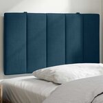 vidaXL Coussin de tête de lit Hanko bleu 80 cm velours