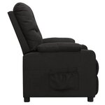 vidaXL Fauteuil inclinable Noir Tissu