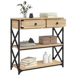 vidaXL Table console chêne sonoma 75x28x75 cm bois d'ingénierie