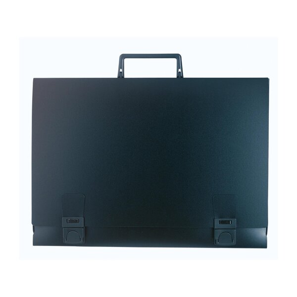 Valisette Arts Graphiques À Poignée Dos 28 Mm Polypropylène Rigide 12/10e - Pour Format A3 - Noir - X 2 - Exacompta