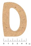 Alphabet en bois MDF adhésif 7 5cm Lettre D