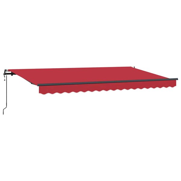 vidaXL Auvent Rétractable Rouge 400 x 200 cm Polyester et Aluminium
