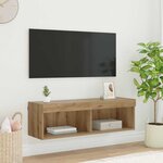 vidaXL Meuble TV mural Panama Chêne artisanal 100 x 30 x 30 cm