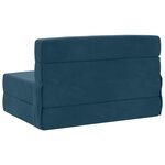 vidaXL Canapé-lit pliable Bleu 100 x 80 x 60 cm Tissu