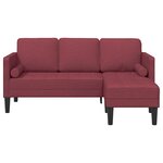 vidaXL Ensemble de Canapés Rouge vin 173 x 131 x 67 cm tissu